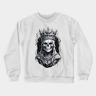 undead skull wearing crown Crewneck Sweatshirt